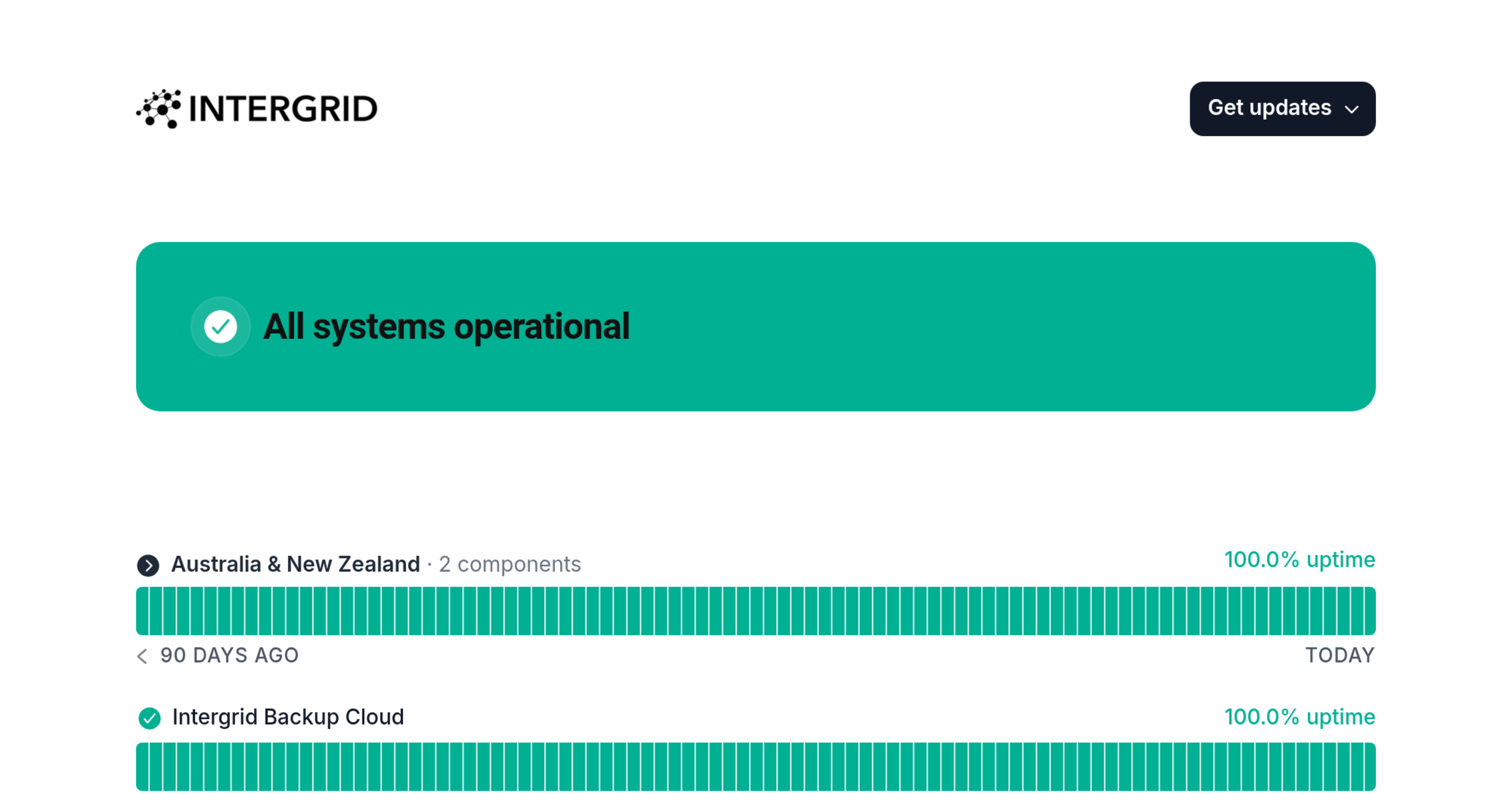Intergrid Status Page